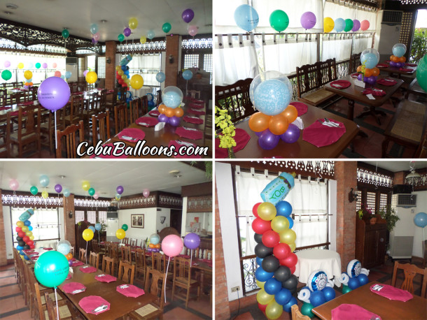 Colorful Balloon Setup for a Christening at Patio Isabel