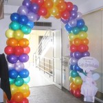 Colorful Entrance Arch with Celebrant Standee at Lakwatsa