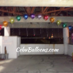 Colorful Entrance Balloon Arch for a Wedding Celebration