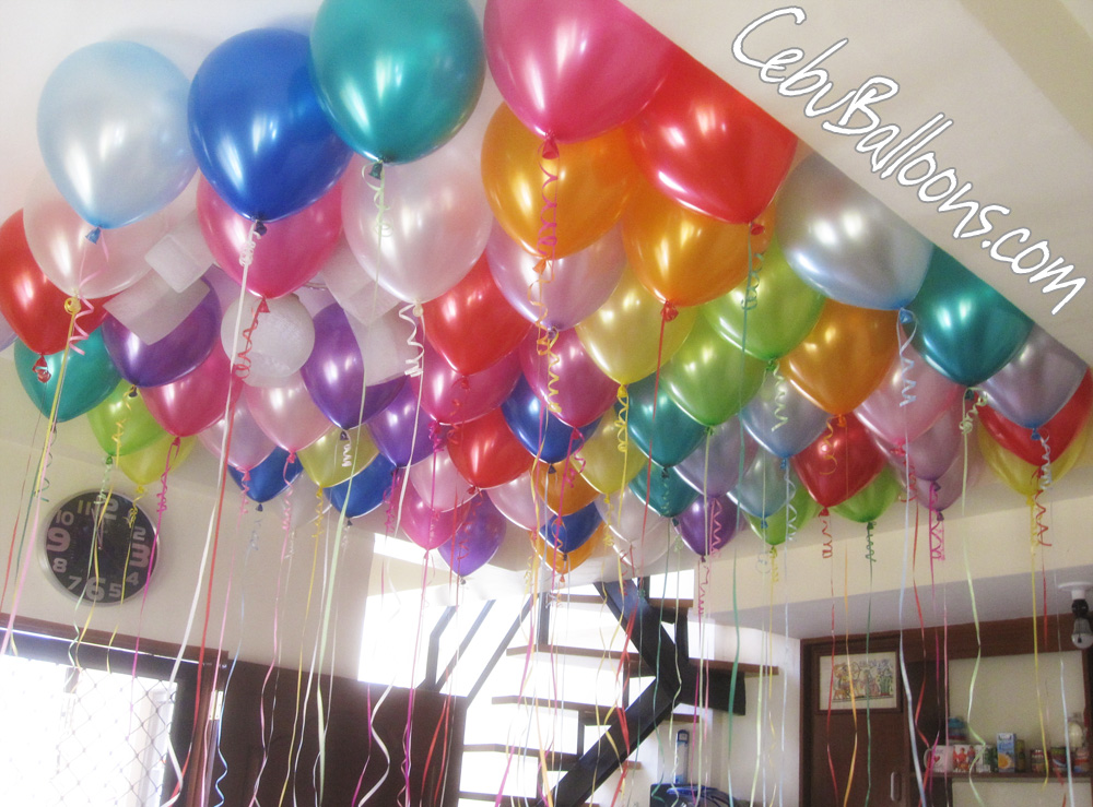 Colorful Flying Metallic Balloons | Cebu Balloons and Party Supplies