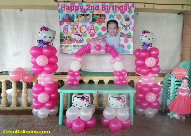 Hello Kitty Balloon Decoration for Jeca's 2nd Birthday at Blue Reef Resort