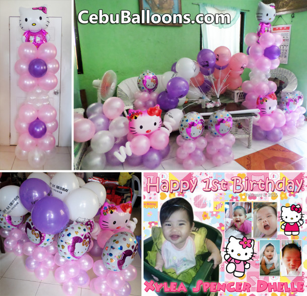 Hello Kitty Balloon Decors with Tarp & Party Host at Lower Hermag Village