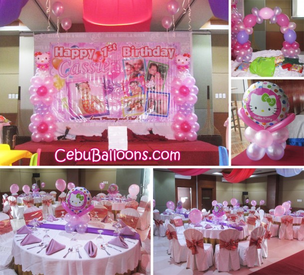 Hello Kitty Balloon Setup at Allure Hotel Function Room