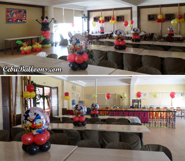 Mickey Mouse Balloon Budget Decor D with Tarp & Clown at Sugbahan