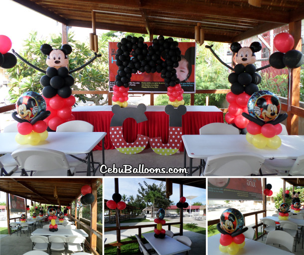 Mickey Mouse Balloon Setup for CJ's 1st Birthday at Pang-pang Miniland Cordova