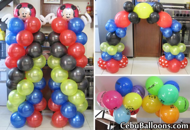 Mickey Mouse Balloons (Red, Yellow, Black, Blue) at Yati, Liloan