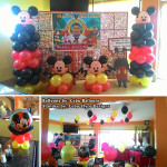 Mickey Mouse Balloons, Tarp & Styro Decoration at Gerardo’s Grill