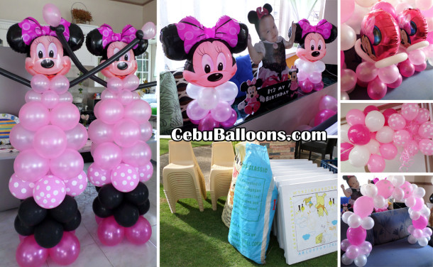 Minnie Mouse theme Balloons with Tables, Chairs & Party Host