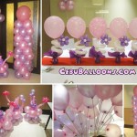 Pink & Purple Balloon Decoration for 80th Birthday at Quest Hotel