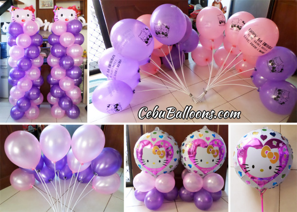 Pink & Purple Hello Kitty Balloon Decors