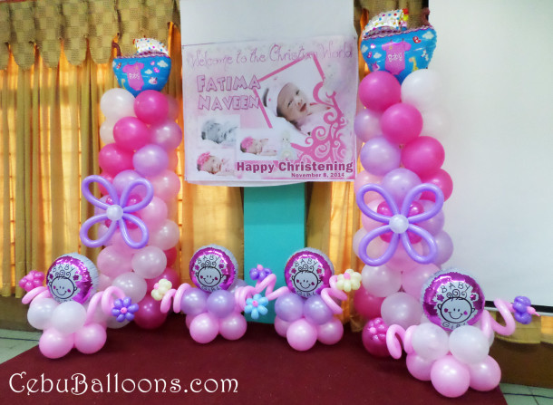 Stage Decoration for a Girl's Baptism at DepEd Center