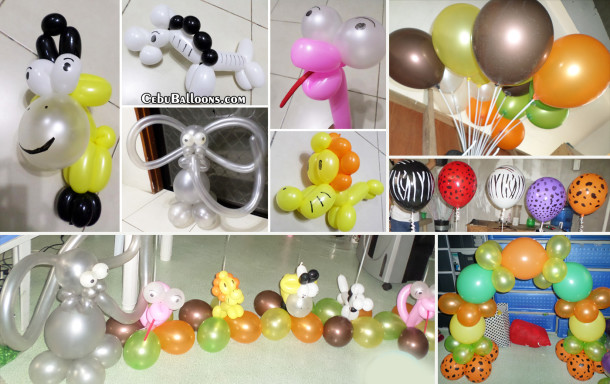 Safari design using twisted Balloons