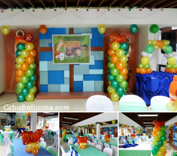 Safari theme decoration for a Double Celebration at San Pedro Calungsod Youth Center