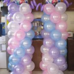 Balloon Pillars with Elsa & Anna Toppers