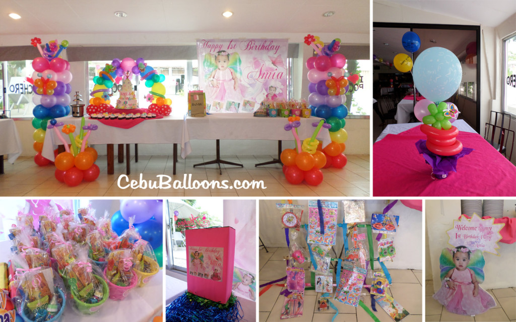 Flowers and Butterflies Theme at Amia's 1st Birthday at Abuhan South ...