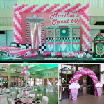 Composite – 1950s Theme Balloon & Styro Decorations for a 60th Birthday Party