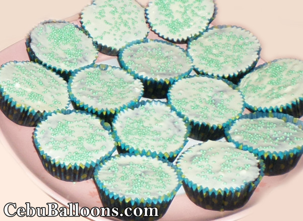 Chocolate Moist Cupcakes with White Chocolate Beads