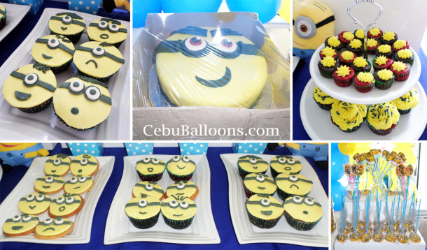 Minions Cake, Cupcakes, Mini Cupcakes & Cake Pops