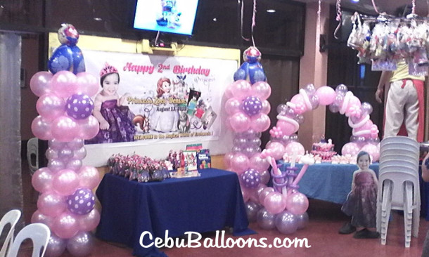 Sofia the first decors for Princess Zoey Denise Birthday at AA's Barbeque